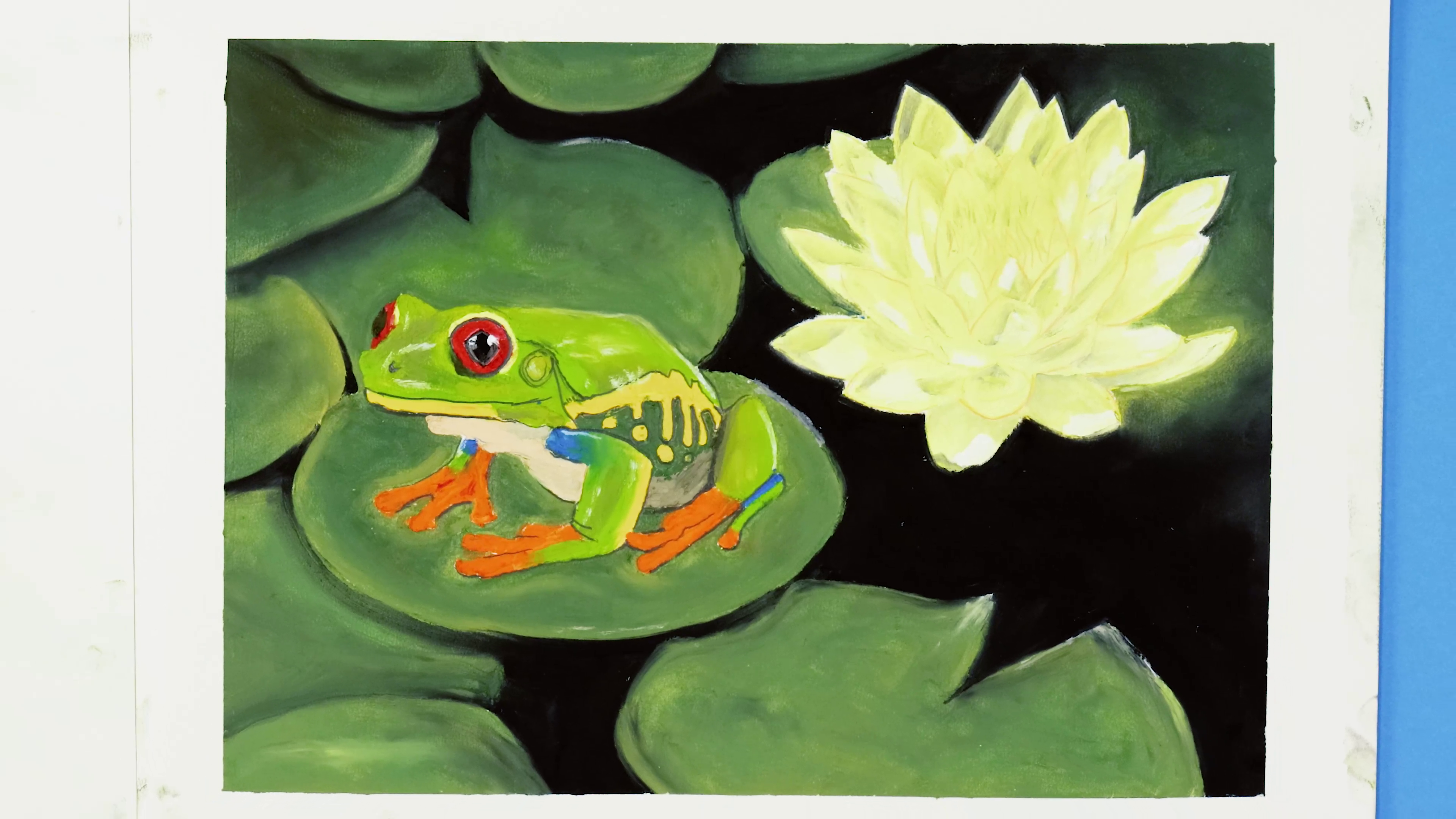 Create an oil pastel frog with extra soft oil pastels – Mont Marte