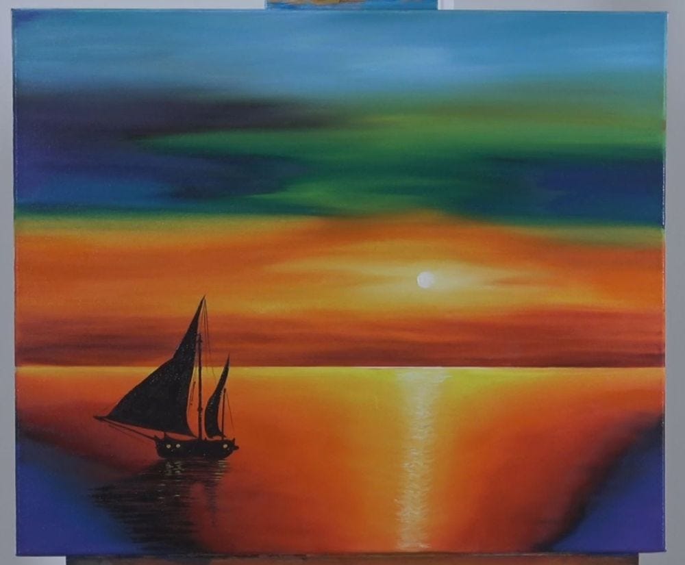 Create A Sunset Seascape Oil Painting Mont Marte