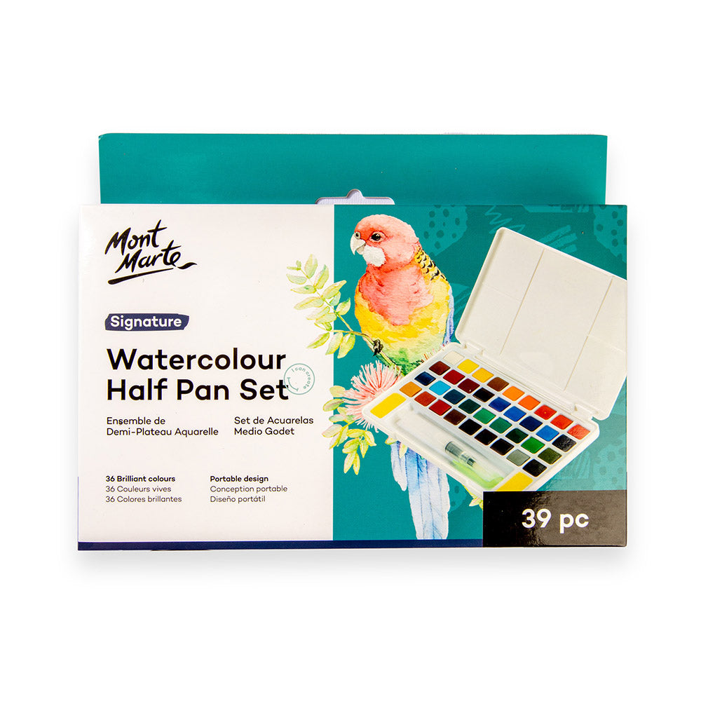 Mont Marte Watercolour Half Pan Set Signature 39pc