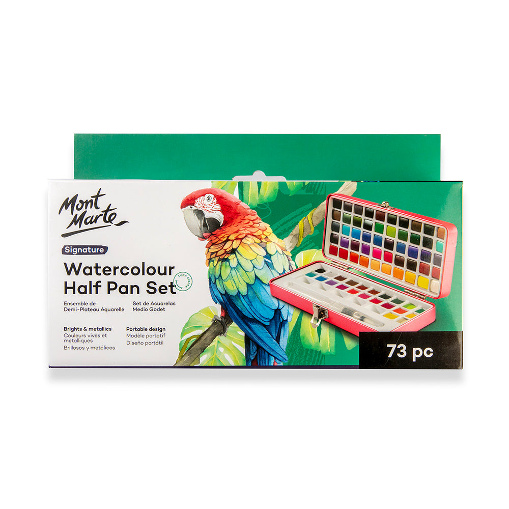 Mont Marte Watercolour Half Pan Set Signature 73pc