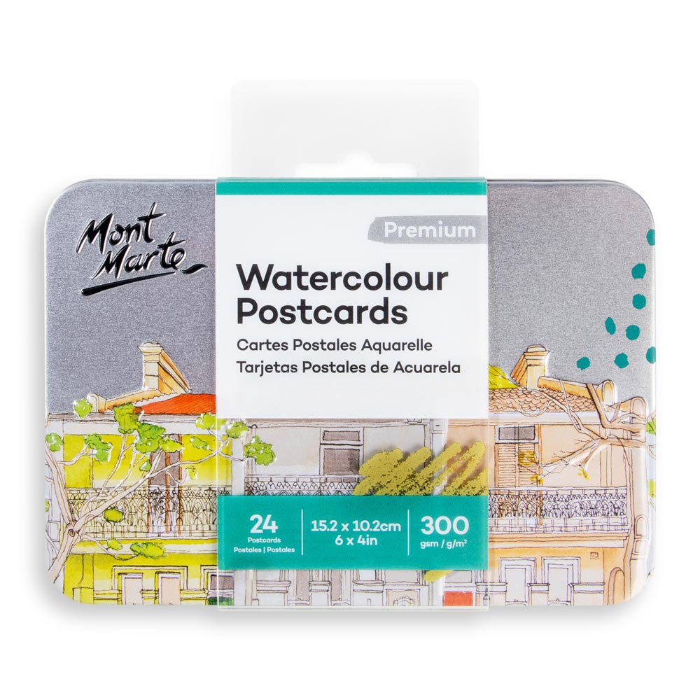 BRUSTRO Artists Watercolour Paper 300 Gsm -25% Cotton, Cold Pressed,  Contains 18 + 6 Sheets Free A4