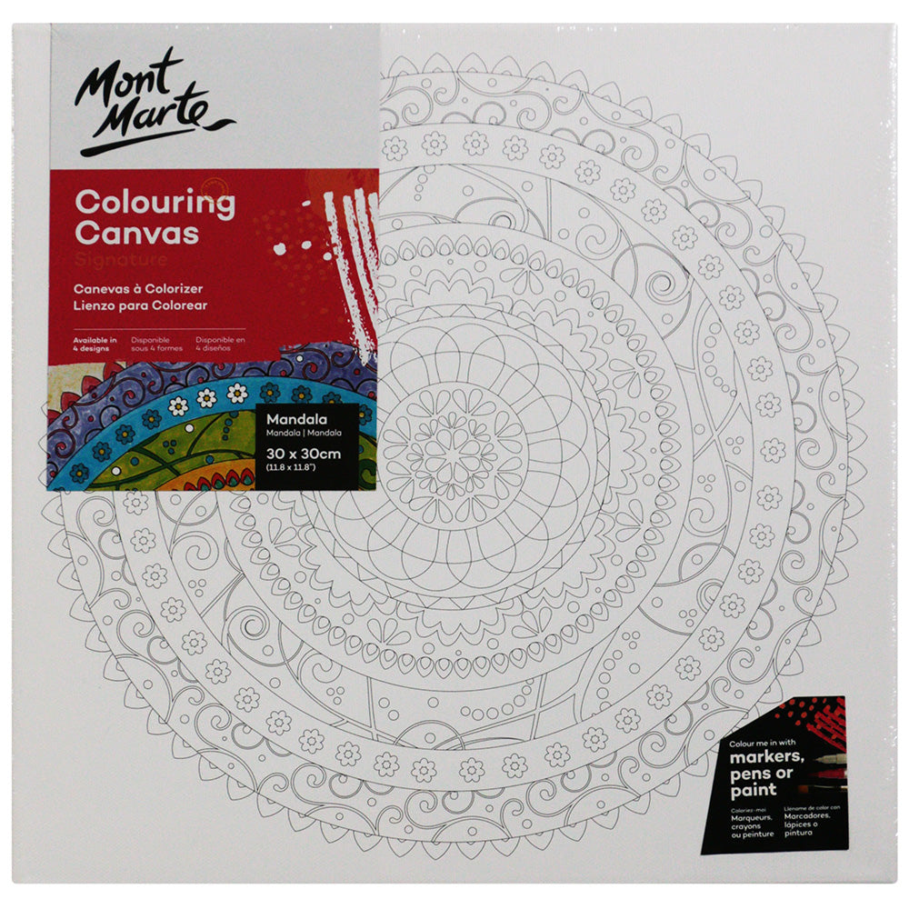 Colouring Canvas Signature 30 x 30cm 11.8 x 11.8in Floral