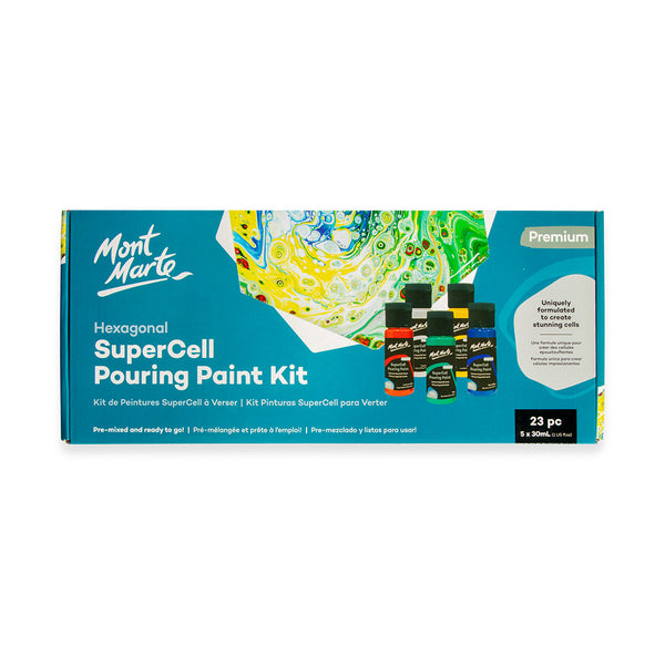 Mont Marte SuperCell Pouring Paint Kit Premium 23pc