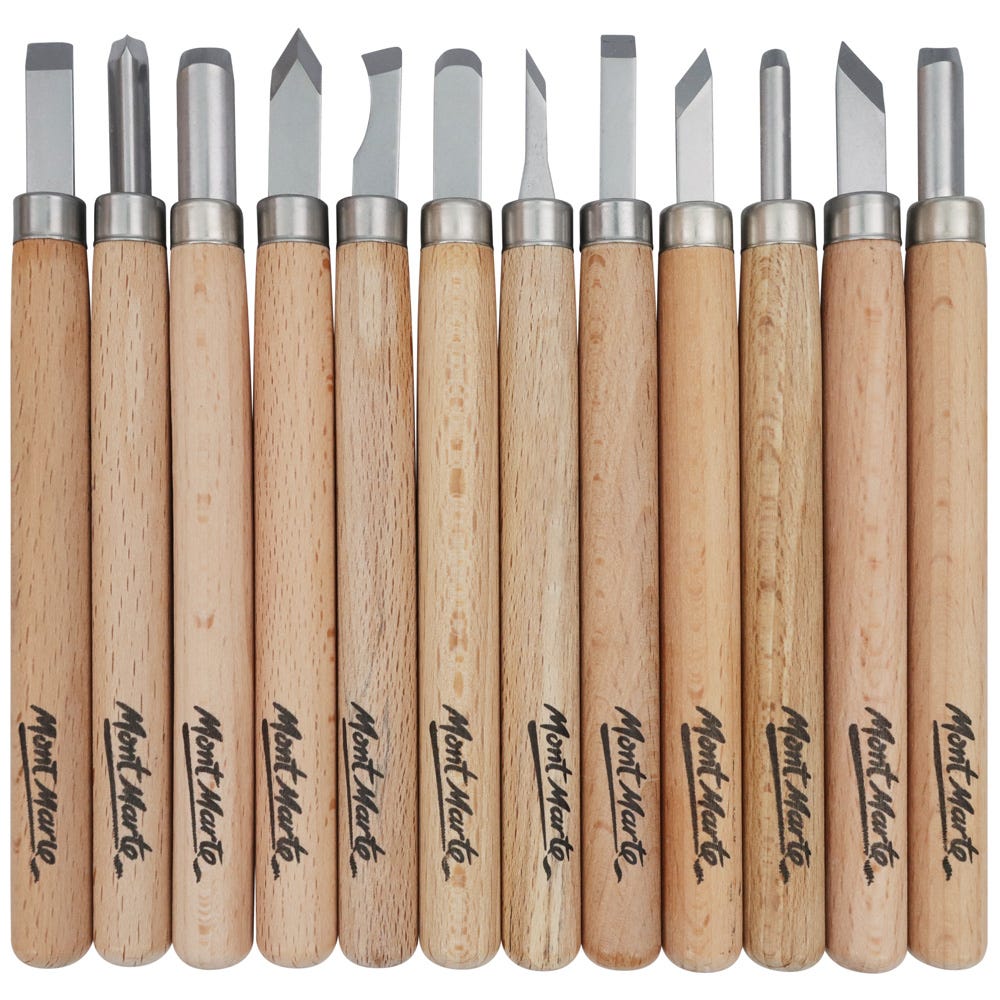 Wood Carving Set Premium 12pc – Mont Marte